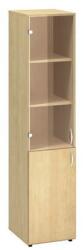 Alfa Office Alfa 500 magas, keskeny szekrény, 178 x 40 x 47 cm, kombinált ajtóval - balos kivitel, vadkörte mintázat - manutan - 164 516 Ft