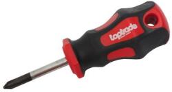 TopTrade keresztfejű csavarhúzó, rövid, mágneses, S2, 1 x 38 mm