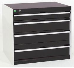 bott Műhely fiókos szekrény Bott Cubio, 70 x 80 x 75 cm, 4 fiókos, szürke-antracit