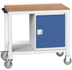 bott Verso Weld mobil műhelyasztal, 93 x 100 x 60 cm, 1 szekrény, multiplex, szürke-kék