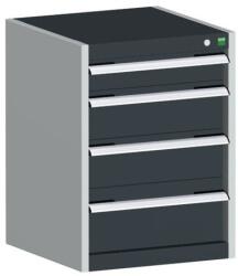 bott Műhely fiókos szekrény Bott Cubio, 70 x 52, 5 x 52, 5 cm, 4 fiókos, szürke-antracit