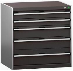 bott Műhely fiókos szekrény Bott Cubio 200, 80 x 80 x 65 cm, 5 fiókos, szürke-antracit