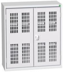 bott Műhelyszekrény polcokkal Bott Verso, drótajtó, 90 x 80 x 35 cm, 2 polc, szürke-szürke