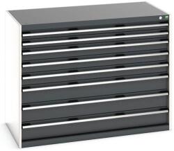 bott Műhely fiókos szekrény Bott Cubio, 100 x 130 x 75 cm, 8 fiókos, szürke-antracit