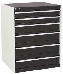 bott Műhely fiókos szekrény Bott Cubio, 100 x 80 x 75 cm, 6 fiókos, szürke-antracit