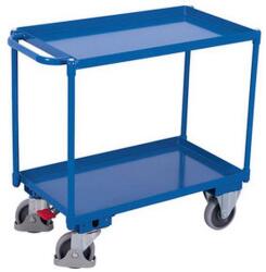 Variofit Polcos kocsi fogantyúval, 400 kg-ig, 2 polc emelt élekkel, 91 x 98, 5 x 50 cm, kék