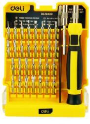 Deli EDL1033D órás csavarhúzó- és bitkészlet, 33 db