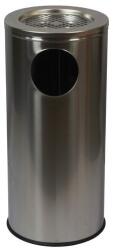 ALDA Marco fém szemétkosár hamutartóval, űrtartalma 34 l, matt rozsdamentes acél