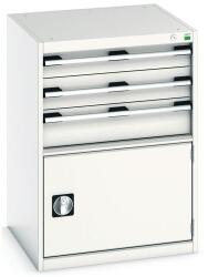 bott Műhely fiókos szekrény Bott Cubio, 90 x 65 x 65 cm, 3 fiók, 1 szekrény, szürke-szürke