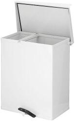 V-Part Pedálos szemetes, 25 + 55 l, fehér
