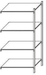 Schulte Design Andras fém polcállvány, hozzáépíthető, 250 x 225 x 50 cm, 1 600 kg, 4 polccal, horganyzott