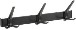 Gardelux By Hermeta Gardelux fali akasztó 3 akasztóval, matt fekete