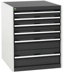 bott Műhely fiókos szekrény Bott Cubio, 80 x 65 x 52, 5 cm, 6 fiókos, szürke-antracit