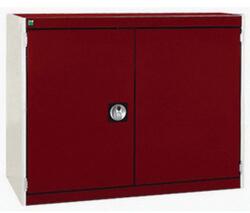 bott Cubio műhelyszekrény, 80 x 105 x 52, 5 cm, perforált ajtó, szürke-piros