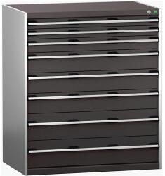 bott Műhely fiókos szekrény Bott Cubio 200, 120 x 105 x 75 cm, 8 fiókos, szürke-antracit