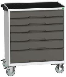bott Verso mobil íróasztal fiókokkal, 96, 5 x 80 x 55 cm, 6 fiókos, matt, szürke-antracit
