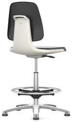 Bimossa Labsit 9121 munkaszék siklóval, lábtartóval, műbőr, fehér/antracit