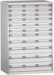 bott Műhely fiókos szekrény Bott Cubio 200, 160 x 105 x 75 cm, 11 fiókos, szürke-szürke