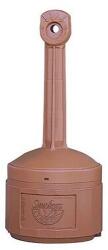 Justrite Smoker's Cease Fire® műanyag hamutartó, 15 l, barna