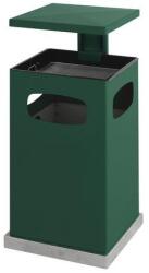 VEPA BINS Szemetes hamutartóval, levehető fedéllel, 80 l, zöld