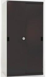 bott Műhelyszekrény tolóajtókkal, 200 x 130 x 52, 5 cm, 4 polccal, szürke-antracit