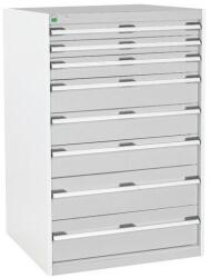 bott Műhely fiókos szekrény Bott Cubio, 120 x 80 x 75 cm, 8 fiókos, szürke-szürke