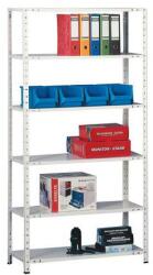 Kovona Bathor fém polcállvány, alapkivitel, 200 x 100 x 40 cm, 600 kg, 6 polc, fehér, 2 db