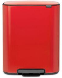 Brabantia Bo pedálos szemetes, 60 l, piros, Brabantia