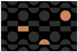 Notrax Déco Design Imperial Dotz beltéri takarítószőnyeg, szürke/rózsaszín, 120 x 180 cm