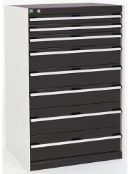 bott Műhely fiókos szekrény Bott Cubio, 120 x 80 x 52, 5 cm, 8 fiókos, szürke-antracit