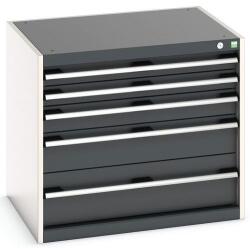 bott Műhely fiókos szekrény Bott Cubio, 70 x 80 x 65 cm, 5 fiókos, szürke-antracit