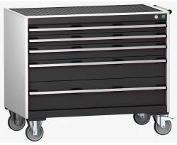 bott Cubio mobil komód, 88, 5 x 105 x 65 cm, 5 fiókos, matt, szürke-antracit