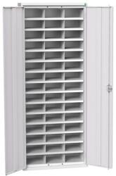 bott Verso fém műhelyszekrény rekesszel, 200 x 80 x 35 cm, 45 rekeszes, szürke-szürke