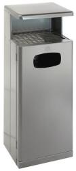 VEPA BINS Kültéri szemeteskosár esővédő tetővel, 55 l, szürke