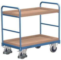 Variofit Polcos kocsi, 250 kg-ig, 2 polc emelt élekkel, 99 x 91 x 50 cm, kék