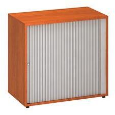 Alfa Office Alfa 500 hozzáépíthető alacsony, széles szekrény, 74, 2 x 80 x 45 cm, rolóval - jobbos kivitel, cseresznye mintázat