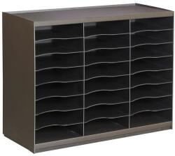 PAPERFLOW Rekeszes irattároló modul, 24 rekesz, fekete