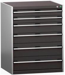bott Műhely fiókos szekrény Bott Cubio 200, 100 x 80 x 75 cm, 6 fiókos, szürke-antracit