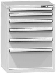 POLAK Fiókos szekrény ZD4, 731 x 600 x 990 mm, szürkésszürke