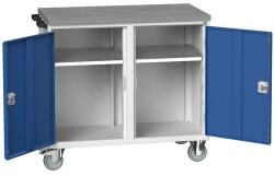 bott Karbantartó fiókos kocsi Bott Verso, 98 x 105 x 60 cm, 2 szekrény, linóleum, szürke-kék