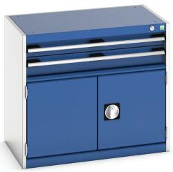 bott Műhely fiókos szekrény Bott Cubio, 70 x 80 x 52, 5 cm, 2 fiók, 1 szekrény, szürke-kék