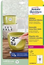 Avery-Zweckform leszedhető öntapadós címke, matt, fehér, 99, 1 x 42, 3 mm