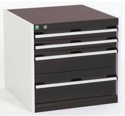 bott Műhely fiókos szekrény Bott Cubio, 60 x 65 x 75 cm, 4 fiókos, szürke-antracit