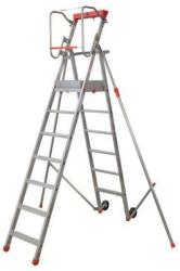Facal Mozgatható alumínium fellépős létra Facal fogantyúval, 7 fokos