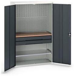 bott Műhelyszekrény fiókokkal Bott Verso, 200 x 130 x 55 cm, 1 polc, 2 fiók, szürke-antracit