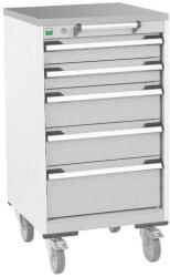 bott Cubio mobil komód, 99 x 52, 5 x 52, 5 cm, 5 fiókos, linóleum, szürke-szürke