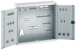 bott Cubio akasztós szekrény szerszámtartókkal és perforált panelekkel, 100 x 105 x 32, 5 cm, 40 tartó, szürke-szürke