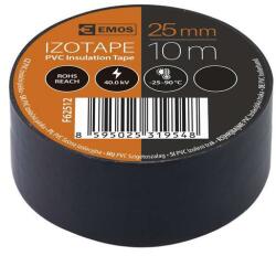 EMOS villanyszerelési PVC szigetelőszalagok, 25 mm széles, 10 db, fekete