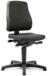Bimossa Munkaszék Bimos All In One 9630 siklóval lábtartó nélkül, bőr ülés, alacsony háttámla, fekete