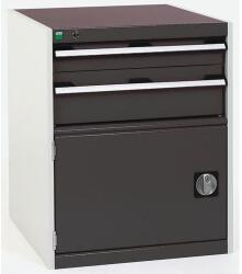 bott Műhely fiókos szekrény Bott Cubio, 80 x 65 x 65 cm, 2 fiók, 1 szekrény, szürke-antracit